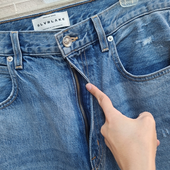 SLVRLAKE | Frankie High Rise Crop Flare Jeans in Better Days NEW Size 32 - Picture 4 of 11